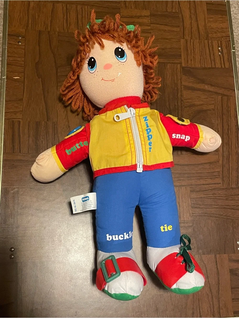 Vintage 1985 Playskool 453 Dapper Dan Stuffed Plush Toys Learning Doll